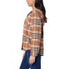 imageWallFlower Casual Fleece and Plaid Shackets Jackets Juniors for Women Soft ButtonDownApple Butter