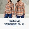 imageWallFlower Casual Fleece and Plaid Shackets Jackets Juniors for Women Soft ButtonDownCreamTruffle Plaid