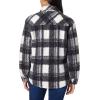 imageWallFlower Casual Fleece and Plaid Shackets Jackets Juniors for Women Soft ButtonDownEclipseSnowfall