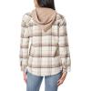 imageWallFlower Casual Fleece and Plaid Shackets Jackets Juniors for Women Soft ButtonDownMaple