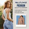 imageWallFlower Casual Fleece and Plaid Shackets Jackets Juniors for Women Soft ButtonDownMood Indigo