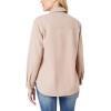 imageWallFlower Casual Fleece and Plaid Shackets Jackets Juniors for Women Soft ButtonDownWoodrose