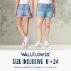 imageWallFlower Jeans Sassy Denim Shorts for Women HighRise Insta Soft Juniors Standard and Plus Sizes 0 to 24Reya