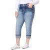 imageWallFlower Luscious Curvy 235 MidRise Cropped Jeans for Women Insta Stretch Denim Juniors JeansKate