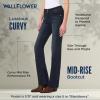 imageWallFlower Luscious Curvy Bootcut Jeans for Women MidRise Insta Stretch Denim Size Inclusive Juniors Jeans Sizes 0 to 24Blackberry