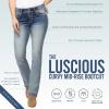 imageWallFlower Luscious Curvy Bootcut Jeans for Women MidRise Insta Stretch Denim Size Inclusive Juniors Jeans Sizes 0 to 24Chrystie