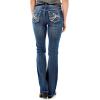 imageWallFlower Luscious Curvy Bootcut Jeans for Women MidRise Insta Stretch Denim Size Inclusive Juniors Jeans Sizes 0 to 24Jenna