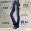 imageWallFlower Luscious Curvy Bootcut Jeans for Women MidRise Insta Stretch Denim Size Inclusive Juniors Jeans Sizes 0 to 24Jenna