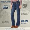 imageWallFlower Luscious Curvy Bootcut Jeans for Women MidRise Insta Stretch Denim Size Inclusive Juniors Jeans Sizes 0 to 24Katy