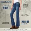 imageWallFlower Luscious Curvy Bootcut Jeans for Women MidRise Insta Stretch Denim Size Inclusive Juniors Jeans Sizes 0 to 24Twinkle
