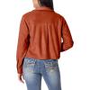 imageWallFlower Womens Chloe Polar Cozy Fleece Boyfriend Spring Summer and Fall Light Shacket JacketsGingerbread