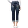 imageWallFlower Womens Flirty Curvy Crop Jeans High Rise Insta Stretch Denim 235Inch Inseam Sizes 0  24Evan