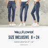 imageWallFlower Womens Flirty Curvy Skinny High Rise Insta Stretch Juniors Jeans Standard and PlusUnion