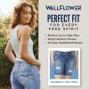imageWallFlower Womens Irresistible Denim Shorts HighRise Insta Soft Juniors Standard and PlusKelly