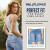 imageWallFlower Womens Pull On Bermuda Denim Shorts 9quot HighRise Insta Soft JuniorsAmal