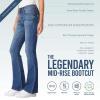imageWallFlower Womens Size Legendary Bootcut MidRise Insta Stretch Juniors Jeans Standard and PlusKristen