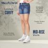 imageWallFlower Womens Standard and Plus Luscious Curvy 9inch MidRise Bermuda Shorts9 Alani Belted Bermuda