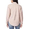 imageWallFlower Womens Taylor Essential French Terry Boyfriend Fleece Spring Summer and Fall Light Shacket JacketsBrown Buffalo Check