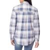 imageWallFlower Womens Taylor Essential French Terry Boyfriend Fleece Spring Summer and Fall Light Shacket JacketsGrey Plaid