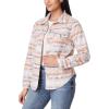 imageWallFlower Womens Taylor Polar Cozy Fleece Boyfriend Trendy Spring Summer and Fall Light Shacket JacketsDoeskin