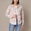 imageWallFlower Womens Taylor Polar Cozy Fleece Boyfriend Trendy Spring Summer and Fall Light Shacket JacketsDoeskin