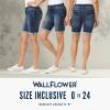 imageWallFlower Womens Ultra Denim Bermuda Shorts 9quot MidRise Insta Soft Juniors Available in Plus SizesKeely