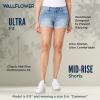 imageWallFlower Womens Ultra Denim Shorts MidRise Insta Soft Juniors Standard and PlusRiverton