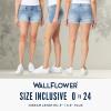 imageWallFlower Womens Ultra Denim Shorts MidRise Insta Soft Juniors Standard and PlusRiverton
