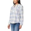 imageWallFlower Casual Fleece and Plaid Shackets Jackets Juniors for Women Soft ButtonDownIndigoCream