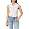 imageWallFlower Womens Dreamer Denim Vest Insta Stretch JuniorsWhite