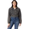 imageWallFlower Womens Moto Denim JacketLt Carbon
