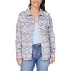 imageWallFlower Womens Taylor Polar Cozy Fleece Boyfriend Trendy Spring Summer and Fall Light Shacket JacketsTradewinds