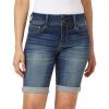 imageWallFlower Womens Ultra Denim Bermuda Shorts 9quot MidRise Insta Soft Juniors Available in Plus SizesAurora