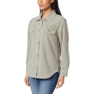 imageWallFlower Casual Fleece and Plaid Shackets Jackets Juniors for Women Soft ButtonDownVetiver
