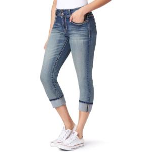 imageWallFlower Luscious Curvy 235 MidRise Cropped Jeans for Women Insta Stretch Denim Juniors JeansBasil