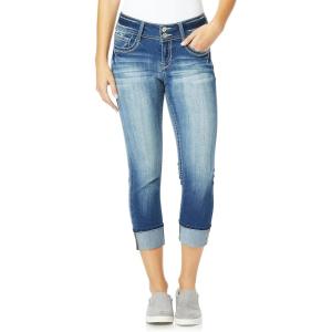 imageWallFlower Luscious Curvy 235 MidRise Cropped Jeans for Women Insta Stretch Denim Juniors JeansJenna