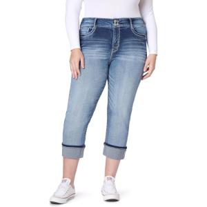 imageWallFlower Luscious Curvy 235 MidRise Cropped Jeans for Women Insta Stretch Denim Juniors JeansKate