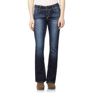 imageWallFlower Luscious Curvy Bootcut Jeans for Women MidRise Insta Stretch Denim Size Inclusive Juniors Jeans Sizes 0 to 24Betsy Legacy