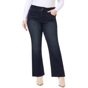 imageWallFlower Luscious Curvy Bootcut Jeans for Women MidRise Insta Stretch Denim Size Inclusive Juniors Jeans Sizes 0 to 24Blackberry