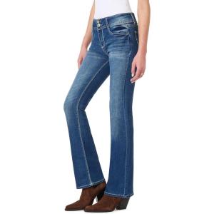 imageWallFlower Luscious Curvy Bootcut Jeans for Women MidRise Insta Stretch Denim Size Inclusive Juniors Jeans Sizes 0 to 24Chrystie Pure