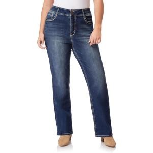 imageWallFlower Luscious Curvy Bootcut Jeans for Women MidRise Insta Stretch Denim Size Inclusive Juniors Jeans Sizes 0 to 24Heidi