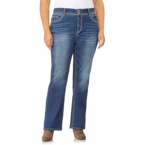 imageWallFlower Luscious Curvy Bootcut Jeans for Women MidRise Insta Stretch Denim Size Inclusive Juniors Jeans Sizes 0 to 24Katy