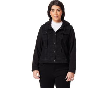 imageWallFlower Womens Dreamer Denim Jackets Juniors Standard and PlusBlack Rinse