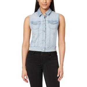imageWallFlower Womens Dreamer Denim Vest Insta Stretch JuniorsBlue
