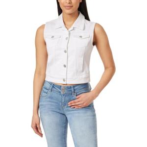 imageWallFlower Womens Dreamer Denim Vest Insta Stretch JuniorsWhite