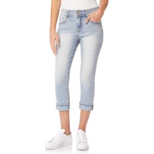 imageWallFlower Womens Flirty Curvy Crop Jeans High Rise Insta Stretch Denim 235Inch Inseam Sizes 0  24Josie