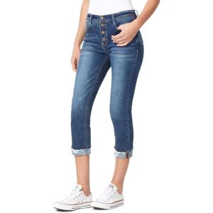 imageWallFlower Womens Flirty Curvy Crop Jeans High Rise Insta Stretch Denim 235Inch Inseam Sizes 0  24Summer