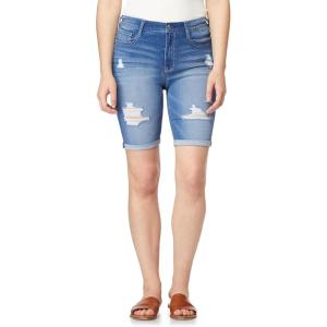 imageWallFlower Womens Irresistible Denim Shorts HighRise Insta Soft Juniors Standard and PlusKarla