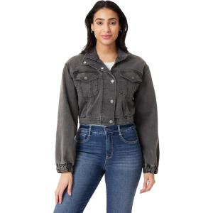 imageWallFlower Womens Moto Denim JacketLt Carbon