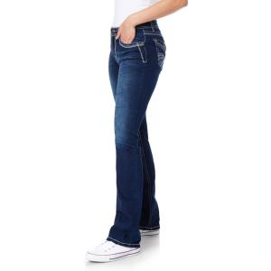 imageWallFlower Womens Size Legendary Bootcut MidRise Insta Stretch Juniors Jeans Standard and PlusAmy
